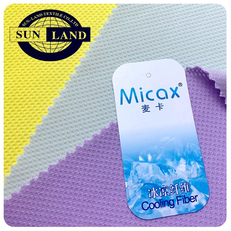 上海FC094 MICAX接觸冷感冰絲抗菌速幹功能蜂巢網眼 印花運動圍脖