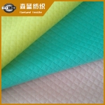 上海全滌提花菱形空氣層 polyester jacquard interlock